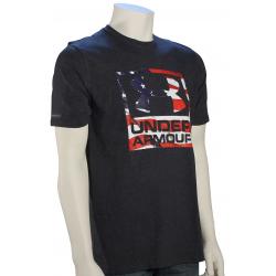 Under Armour Big Flag Logo T-Shirt - Classic Black / White - XXL