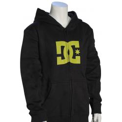 DC Boy's Star Zip Fleece Hoody - Black / Green - M