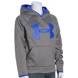 Under Armour Boy's Big Logo Pullover Hoody - Graphite / Ultra Blue - S