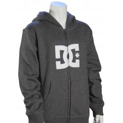 DC Boy's Star Zip Fleece Hoody - Charcoal Heather - XL