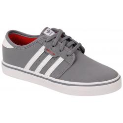 Adidas Kid's Seeley Shoe - Grey / White / Scarlet - Youth 6