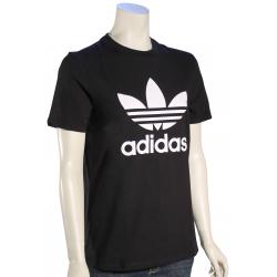 Adidas Women's Trefoil T-Shirt - Black / White - XL