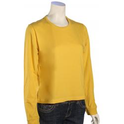 Hurley Solid Perfect Crew LS Women's T-Shirt - Yellow Ochre - XL