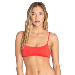 Billabong Sol Searcher Mini Crop Bralette Bikini Top - Sunset Red - XL