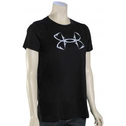 Under Armour Fish Hook Logo Women's T-Shirt - Black / Coded Blue - XL