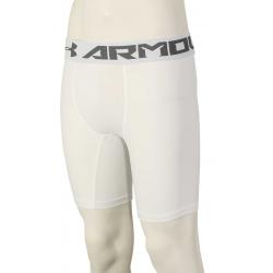 Under Armour Heatgear Armour Compression Shorts - White / Graphite - XL