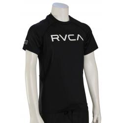 RVCA Boy's SS Rash Guard - Black / White - XL