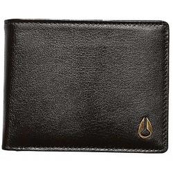 Nixon Pass Leather Bi-fold ID Wallet - Brown