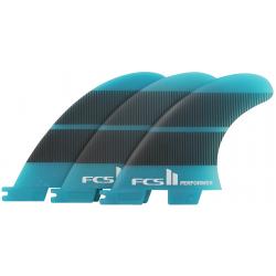 FCS II Performer Neo Glass Tri Fin Set - Blue Gradient - Small