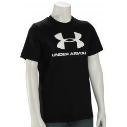 Under Armour Boy's Sportstyle Logo T-Shirt - Black / White - XL