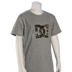 DC Boy's Star T-Shirt - Grey Heather / Camo - XL