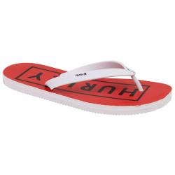 Hurley One and Only Printed Sandal - White / Gym Red - 14