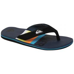 Quiksilver Boy's Molokai Layback Sandal - Black / Blue / Black - Youth 6