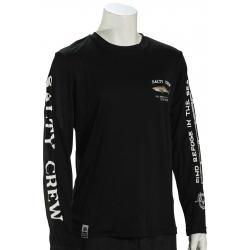 Salty Crew Boy's Bruce Tech LS T-Shirt - Black - XL