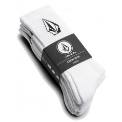 Volcom Full Stone 3-Pack Crew Socks - White