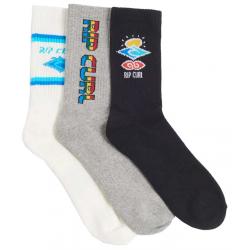 Rip Curl Icons Crew Sock 3 Pack - Assorted