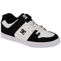 DC Boy's Pure Elastic Shoe - White / Black Basic - Youth 6