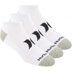 Hurley 3 Pack Low Cut Socks - White / Grey - L