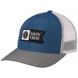 Salty Crew Pinnacle Retro Trucker Hat - Blue / Grey