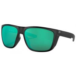 Costa Ferg XL Sunglasses - Matte Black / Green Mirror Polar Glass