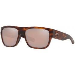 Costa Sampan Sunglasses - Matte Tortoise / Silver Mirror Polar Glass