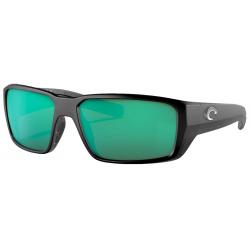 Costa Fantail Pro Sunglasses - Matte Black / Green Mirror Polar Glass