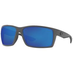 Costa Reefton Sunglasses - Matte Grey / Blue Mirror Polar Poly