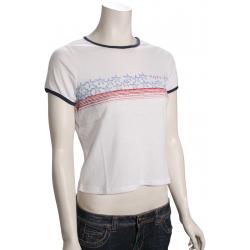 Roxy Americana Stars and Stripes Women's T-Shirt - Bright White - XL
