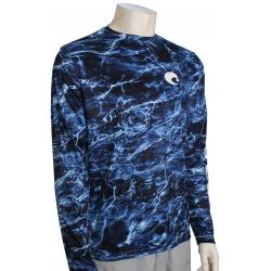 Costa Mossy Oak Elements Tech Crew LS T-Shirt - Blue - XXL