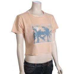 Roxy Two Palms Women's Cropped T-Shirt - Coral Reef - XL