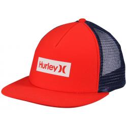 Hurley One and Only Square Trucker Hat - Chile Red