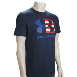 Under Armour Freedom Big Flag Logo Lockup T-Shirt - Academy / Royal - XXL