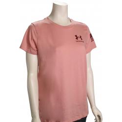 Under Armour Freedom Flag Women's T-Shirt - Pink Clay - XL