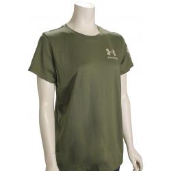 Under Armour Freedom Flag Women's T-Shirt - Marine OD Green / Desert Sand - XL