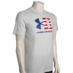 Under Armour Freedom Big Flag Logo Lockup T-Shirt - Halo Grey - XXL