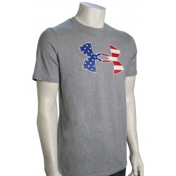 Under Armour Freedom Big Flag Logo T-Shirt - Steel Medium Heather - XXL