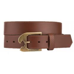 Volcom Skully Leather Belt - Brown - 38