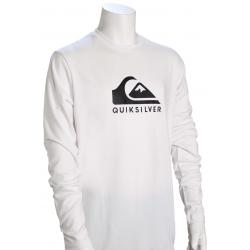 Quiksilver Boy's Solid Streak LS Surf Shirt - White - XL