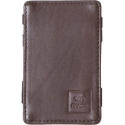 RVCA Magic Leather Card Wallet - Brown