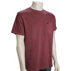 RVCA Solo Label Pigment Dye T-Shirt - Cranberry - XXL