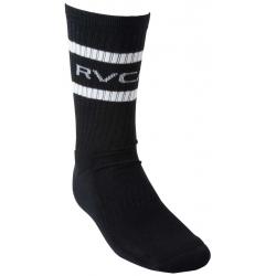 RVCA Striped Crew Socks - Black / White