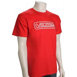 Volcom Striper T-Shirt - Ribbon Red - XXL