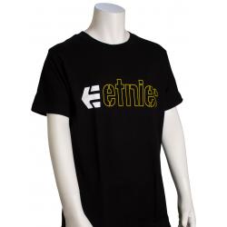 Etnies Kid's Ecorp T-Shirt - Black / White / Yellow - XL