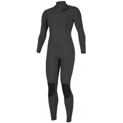 O'Neill Women's Ninja 4/3mm Chest Zip Full Wetsuit - Black - 12