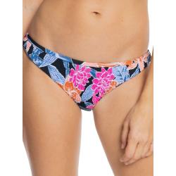 Roxy Tropical Oasis Smocked Bikini Bottom - Anthracite Tropical Oasis - XL