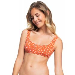 Roxy Tropical Oasis Bralette Bikini Top - Ginger Spice New Dots - XL