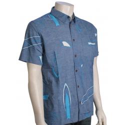 Quiksilver Waterman Board Swap Button Down Shirt - Ensign Blue - XXL