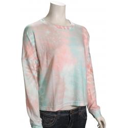 Roxy Current Mood Pullover Sweatshirt - Peach Amber Nautilus Tie Dye - XL