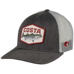 Costa Topo Striped Bass Trucker Hat - Grey Heather