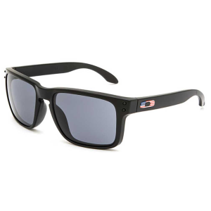 Oakley Holbrook USA Colored Flag Sunglasses - Matte Black / Grey